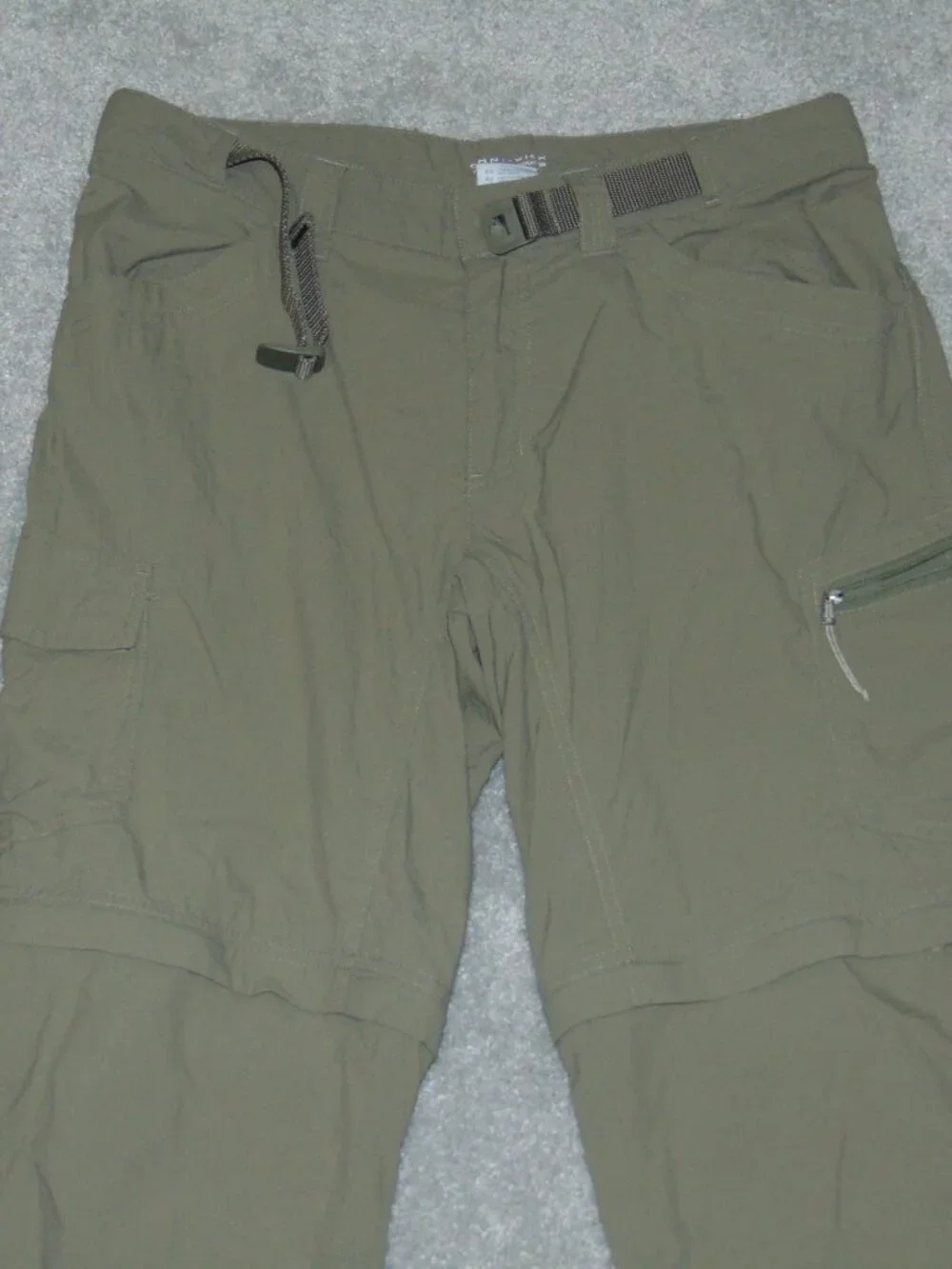Columbia Silver Ridge II Convertible Men Pant 32X34 Green Omni-Wick